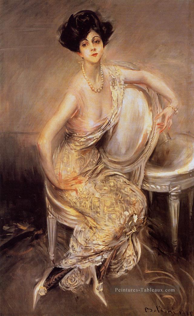 Portrait de Rita de Acosta Lydig genre Giovanni Boldini Peintures à l'huile